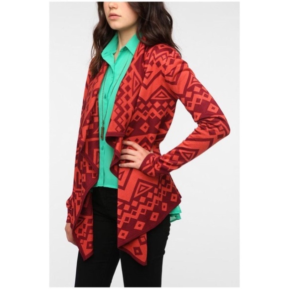 Staring at Stars Array Aztec Waterfall Cardigan Sz Medium - Picture 8 of 12